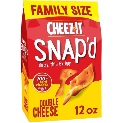 Double Cheese Cracker Chips, Thin Crisps, 12 oz