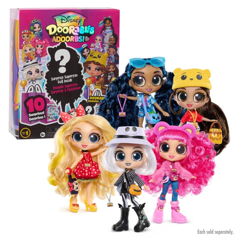 Disney Doorables ADOORBS Superfan Doll Multi Color Accessories Unboxing Fun