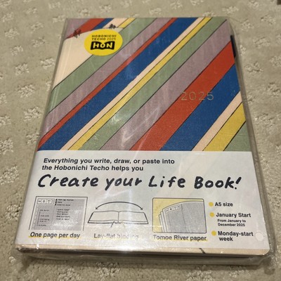 Hobonichi Techo 2025, HON A5 Size, English, January start, Rainbow Cover