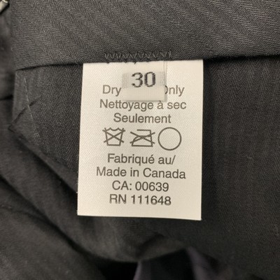 SIMON SPURR VALDEX Size 36 Regular Black Wool Notch Lapel Tuxedo Suit