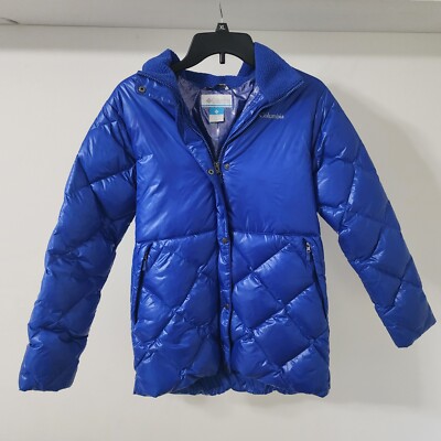 Columbia Girls Omni-Heat Puffer Jacket Coat, Blue (L, 14/16)
