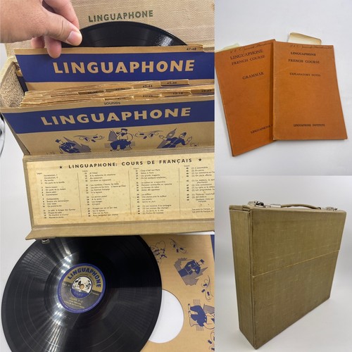 Linguaphone French course Vinyl Records Original Case Rare Linguaphone French course Vinyl Records Original Case Rare