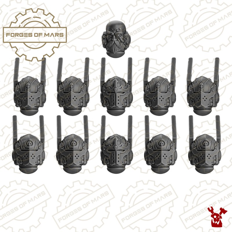 Marines - Dark Legion - Helmets - Aeternum Knights Winged (X11)