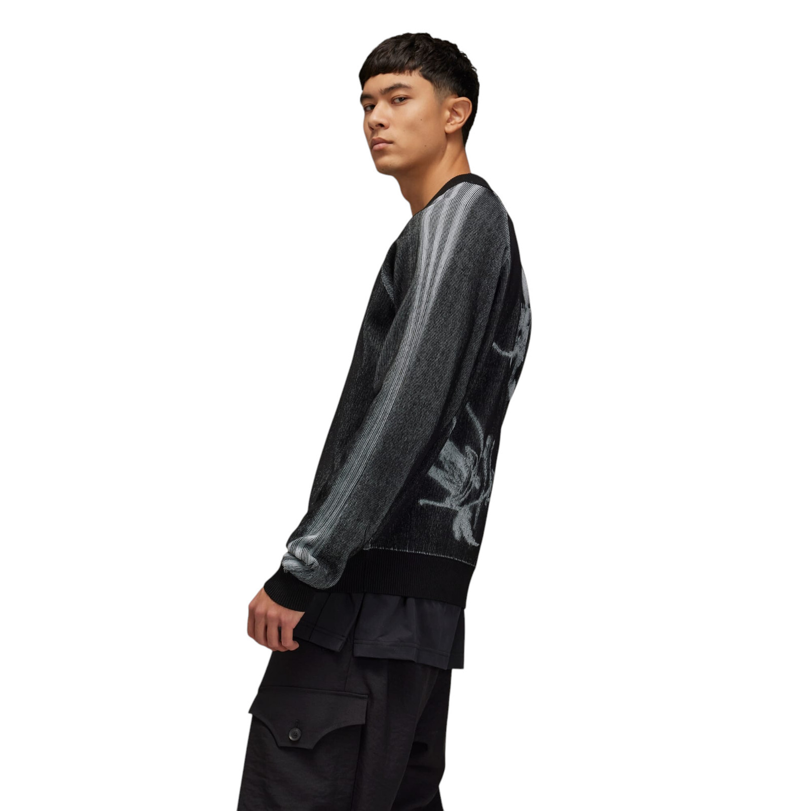 Men's Adidas Y-3 GFX Graphic Knit Reversible Cardigan