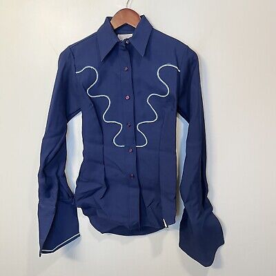 Vintage H Bar C Ranchwear Long Tail Button Up Western Shirt Long Sleeve M