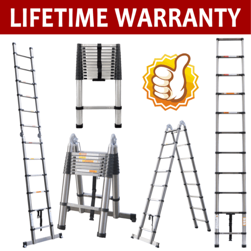 Telescopic Ladder Extendable Loft Ladder Portable Folding Ladder Anti-Slip