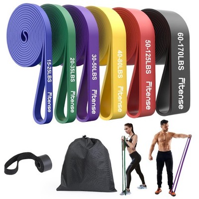 Fitense Resistance Bands Set for Men Women - 6 Resistance Levels 15-170 LBS Pull