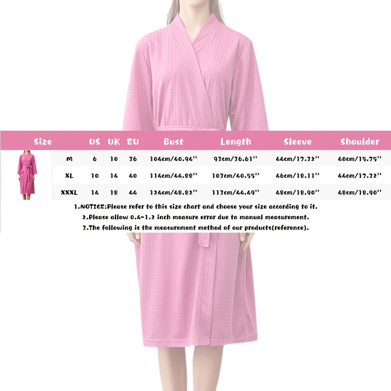 Women Breathable Towel Bathrobe Bathrobe Home Towelling Robe Shawl Dressing Gown