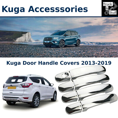 Chrome Door Handle Covers For Ford Kuga Fits 2013-2019