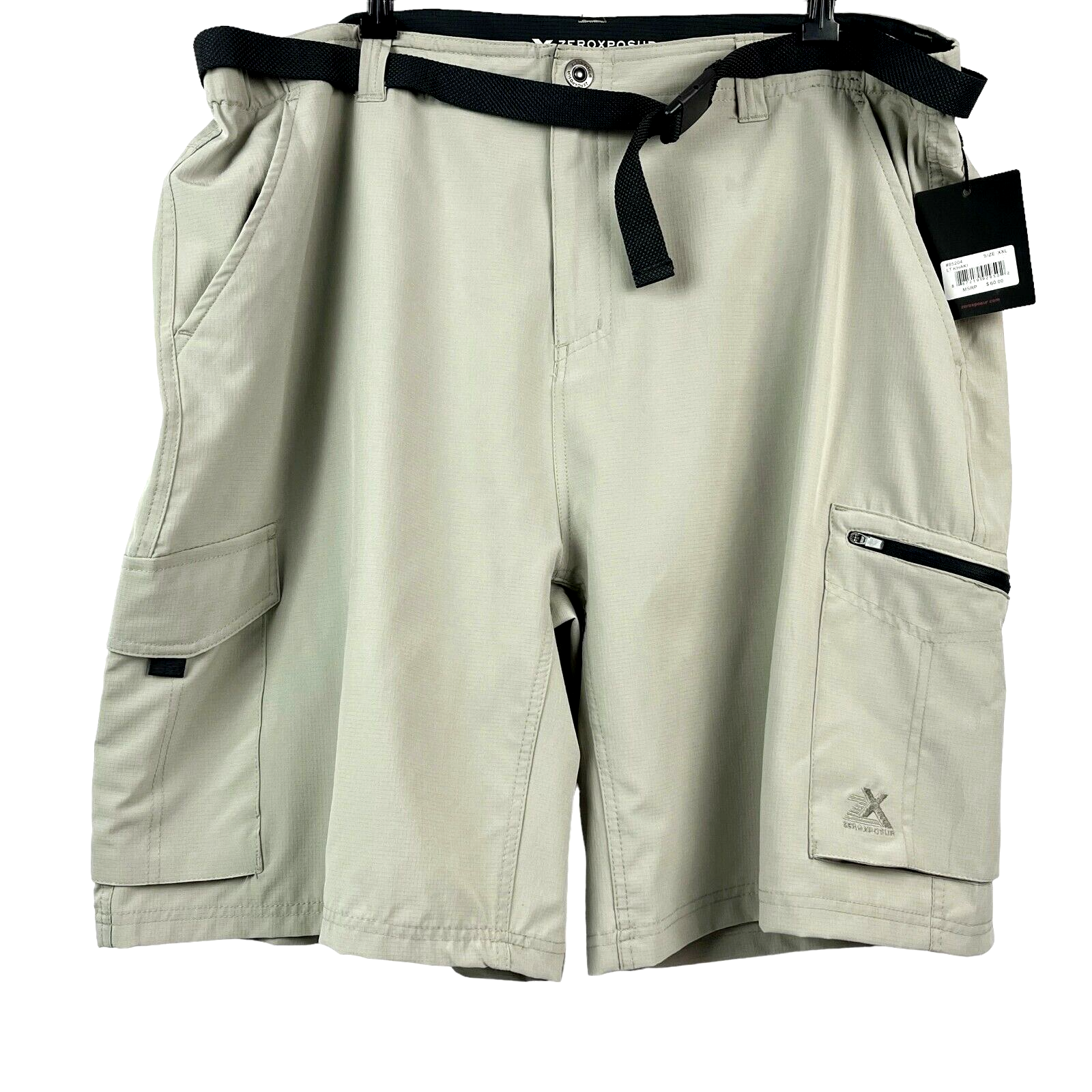 ZEROXPOSUR Hybrid Belted Cargo Shorts Mens 2XL Lightweight