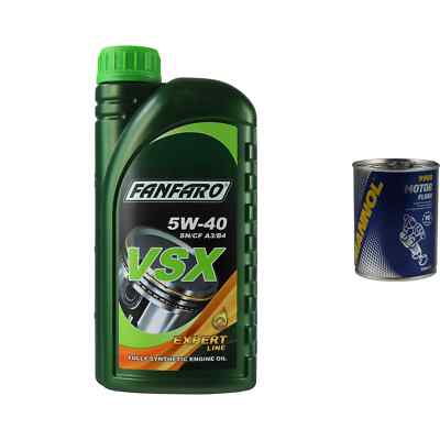 1l Engine oil FANFARO VSX 5W-40 1x MANNOL Engine Flush ADDITIVE