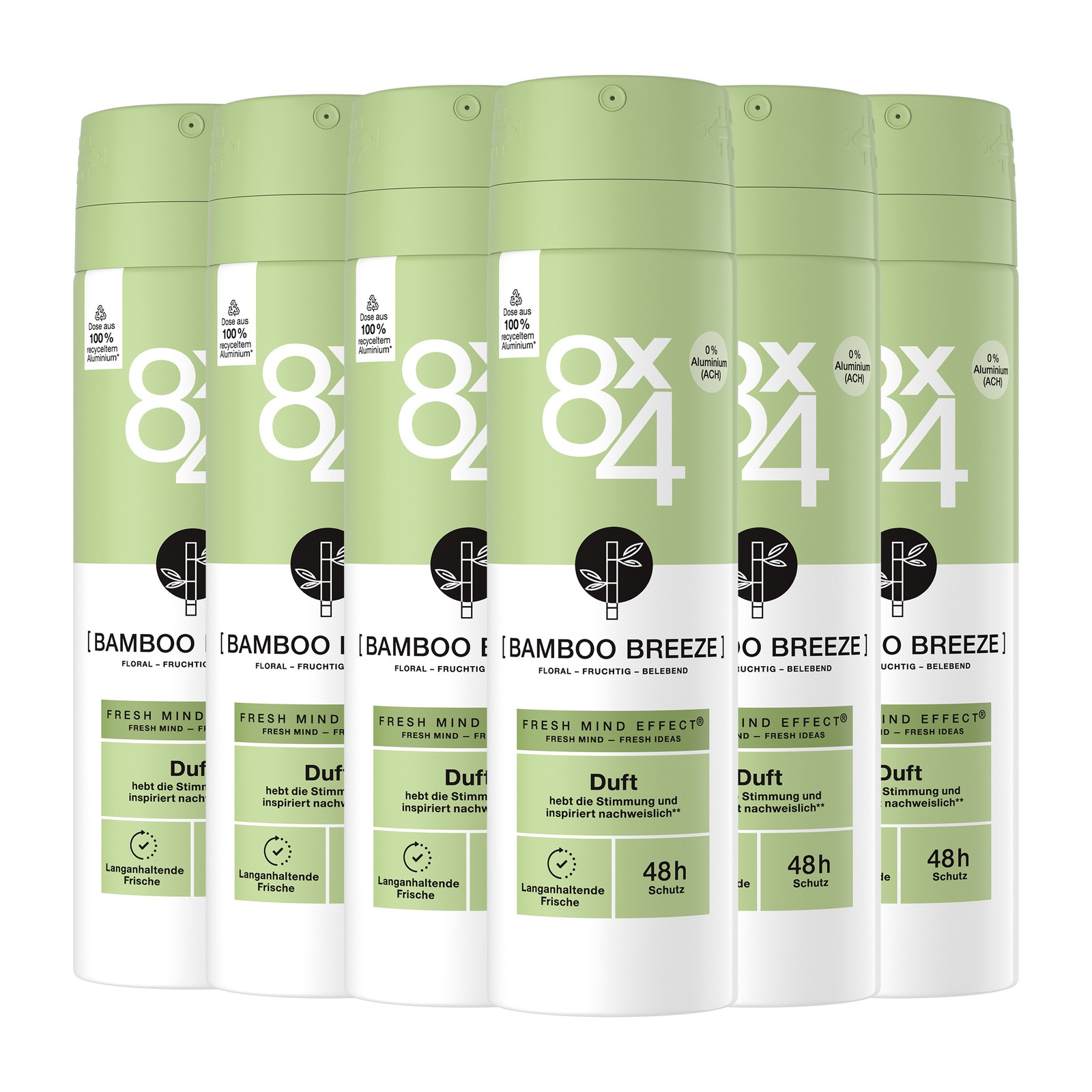 8x4 Deo Spray Bamboo Breeze 6 x 150ml - Bild 1 von 3