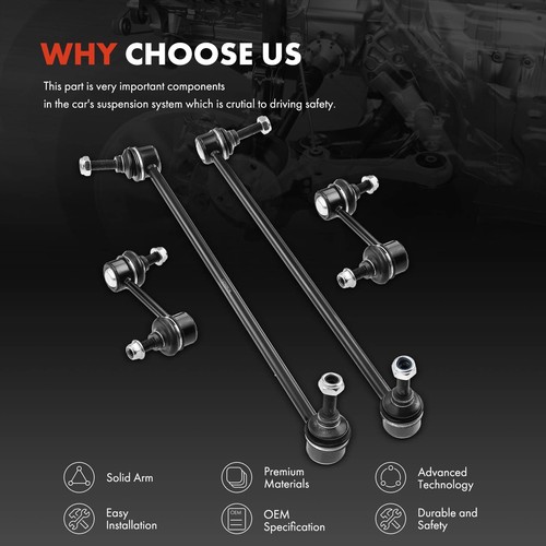 4pcs Front & Rear Stabilizer Bar Links for Chevrolet Camaro 2010-2013 3.6L 6.2L