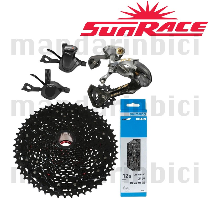 OEM Sunrace CSMZ902 11/51T w/Shimano Chain 1x12 upgrade kits compatible with HG