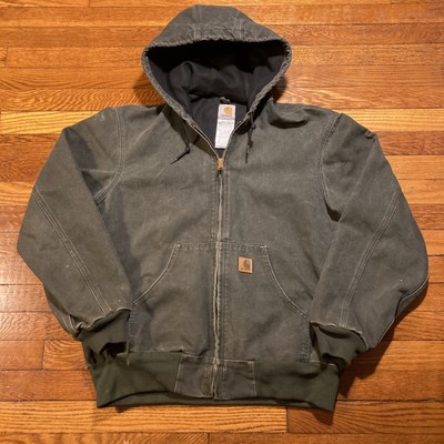 EUC Carhartt J160 MOS Green Jacket Sz M Full Zip Hooded EUC Carhartt J160 MOS Green Jacket Sz M Full Zip Hooded