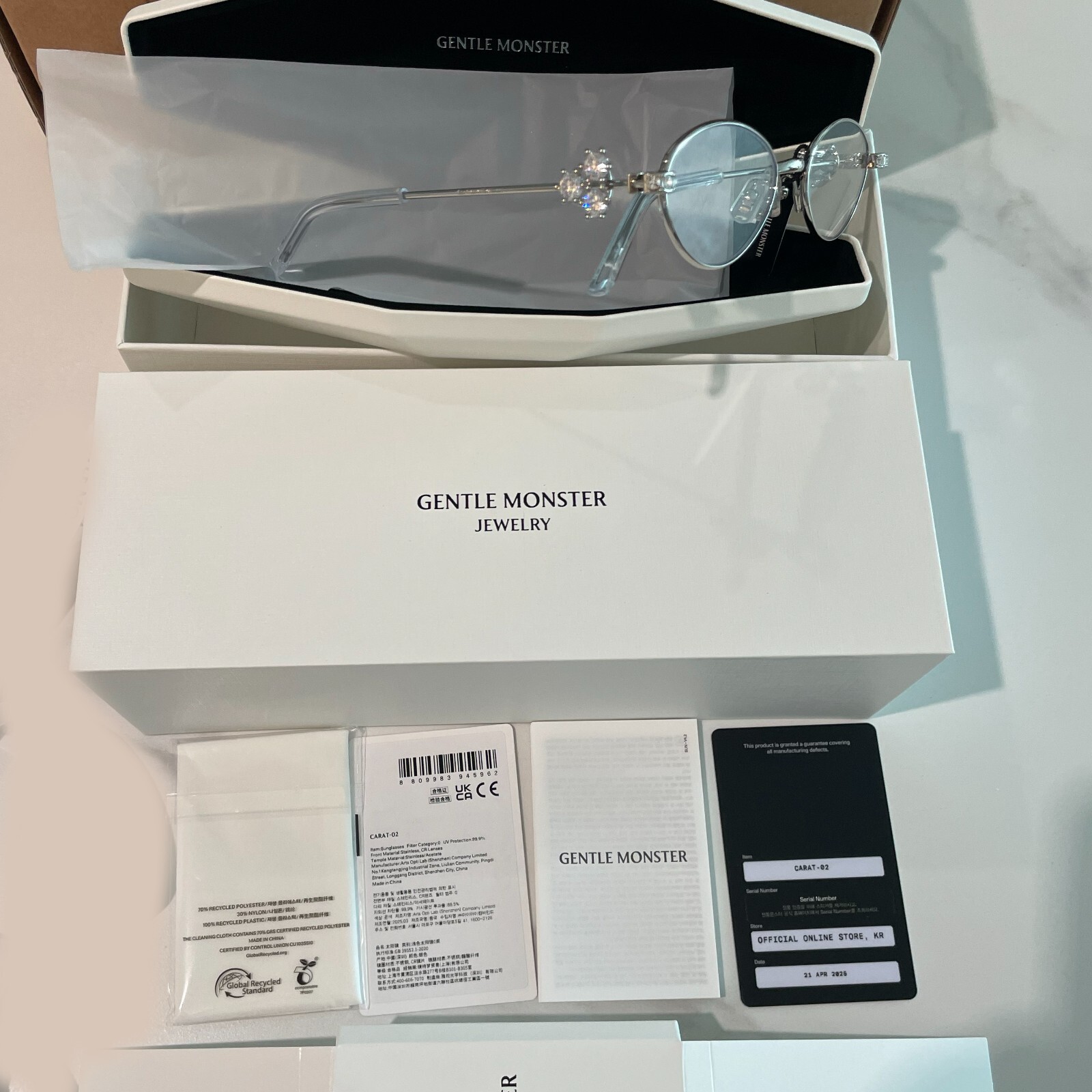Authentic Gentle Monster Jewelry Collection Carat 02 Silver