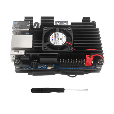 C Aluminum Case with Active Passive Cooling Fan Heatsink Set for Orange Pi 3 LTS