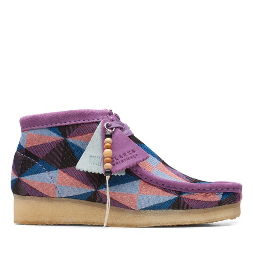 

[26164608] Женские ботинки Wallabee Clarks Originals PURPLE COMBI (W)