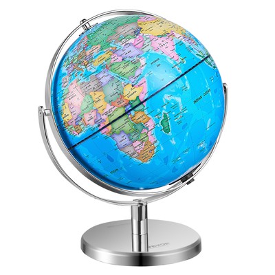 VEVOR Illuminated World Globe with Stand 13in/330.2mm Educational 720° Spinning