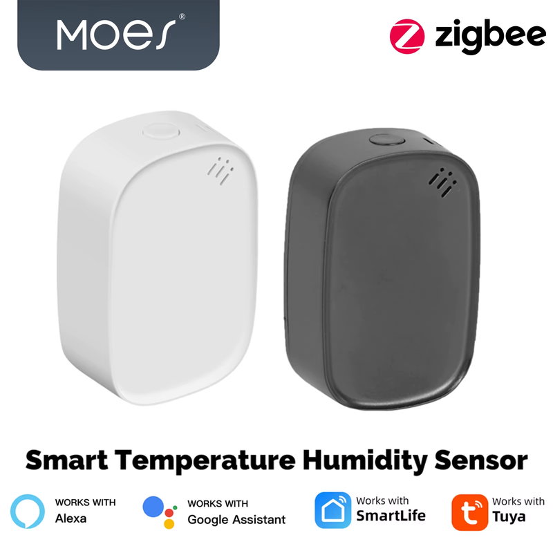 Tuya Zigbee Smart Temperature Humidity Sensor Battery Powered Indoor Hygrometer