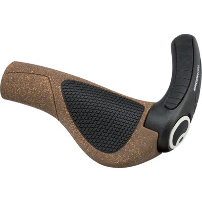 Ergon GP3 BioKork Grips - Small, Black/Cork, Lock-On 42410033