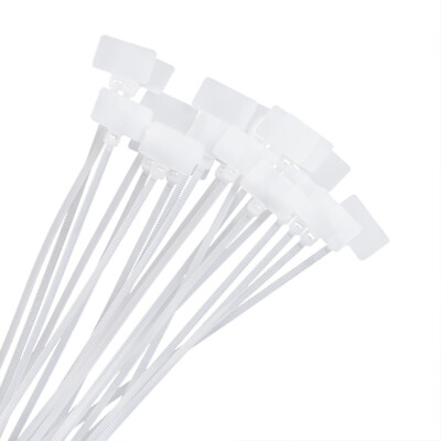 100Pack Zip Ties Write on Ethernet RJ45 RJ12 Wire Power Cable Label Mark Tags C