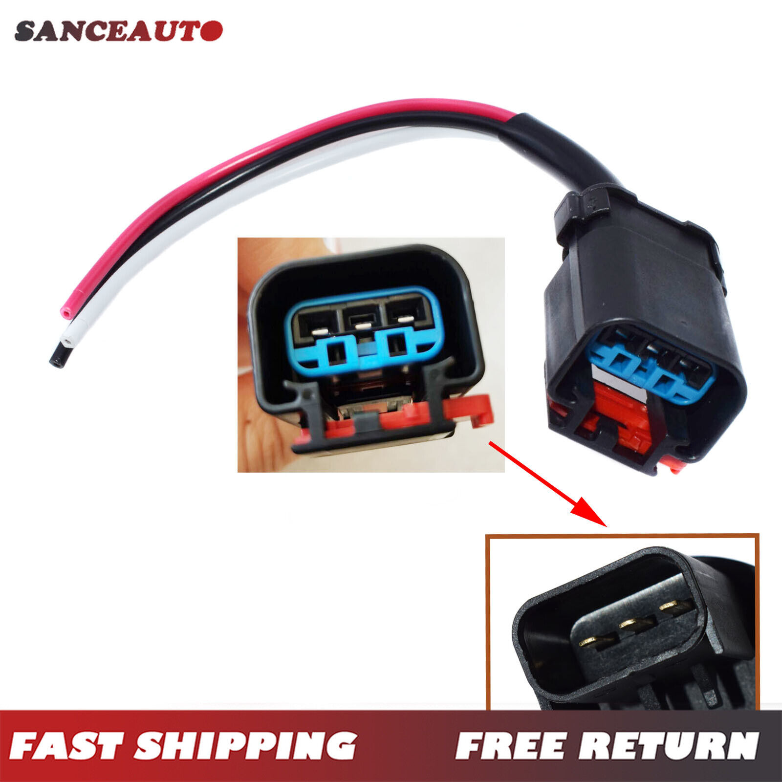 Harness Connector Pigtail for Cam Crank Speed Sensor Neon Dodge Jeep 4897087aa Harness Connector Pigtail for Cam Crank Speed Sensor Neon Dodge Jeep 4897087aa