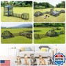 ITENT Collapsible Cat Play Tunnel and House - 2 Tunnels + Cube for Indoor and Outdoor, Easy to Connect with Cat Tent