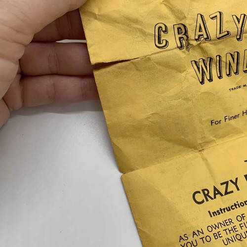 Vintage CRAZY DAISY WINDER Crafting Tool Replacement Instructions Only