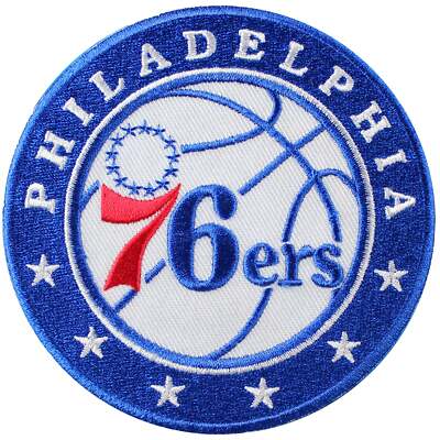 Official Philadelphia 76ers Logo Large Sticker Iron On NBA Basketball Patch Embl