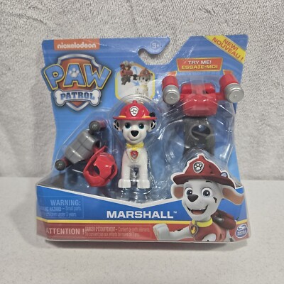 Paw Patrol Marshall Action Pack Figure with 2 clip on Backpacks Nickelodeon New 