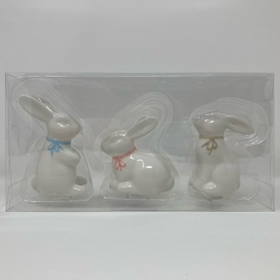 2024 Target Spritz Ceramic Easter Bunnies Figurine 3-Pack Spring Decor New