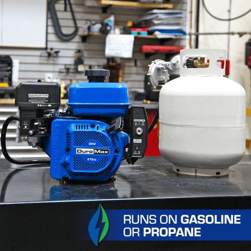 DuroMax XP7HPX 212cc 3/4" Shaft Recoil Start Horizontal Dual Fuel Engine