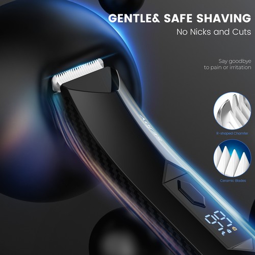 SEJOY Electric Manscaping Pubic Hair Trimmer Waterproof Groin Ball Body Shaver