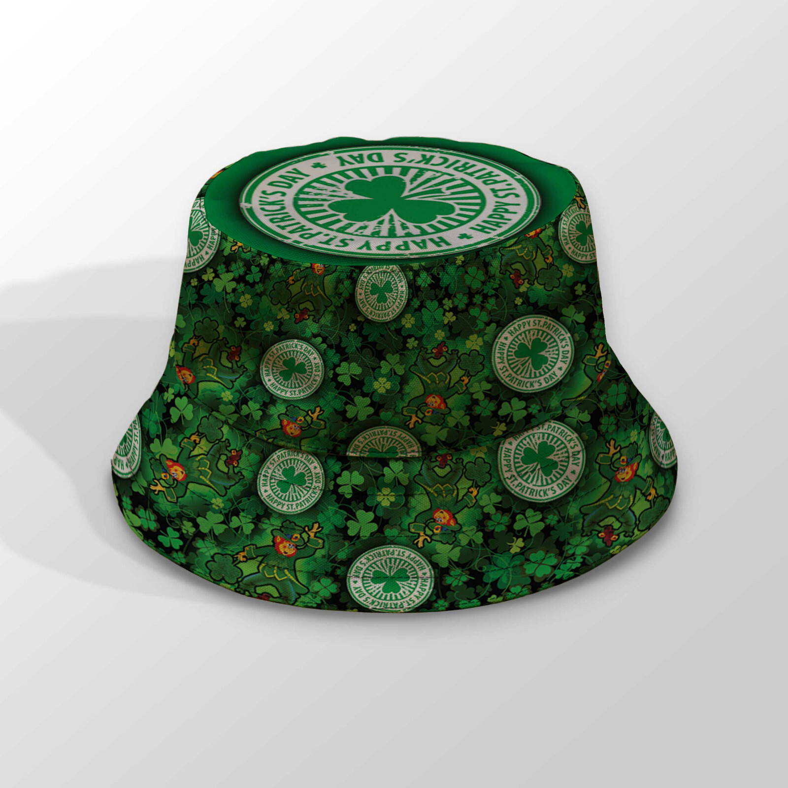 Paddy's Shamrock - Bucket Hat Fashion Sun Cap Packable