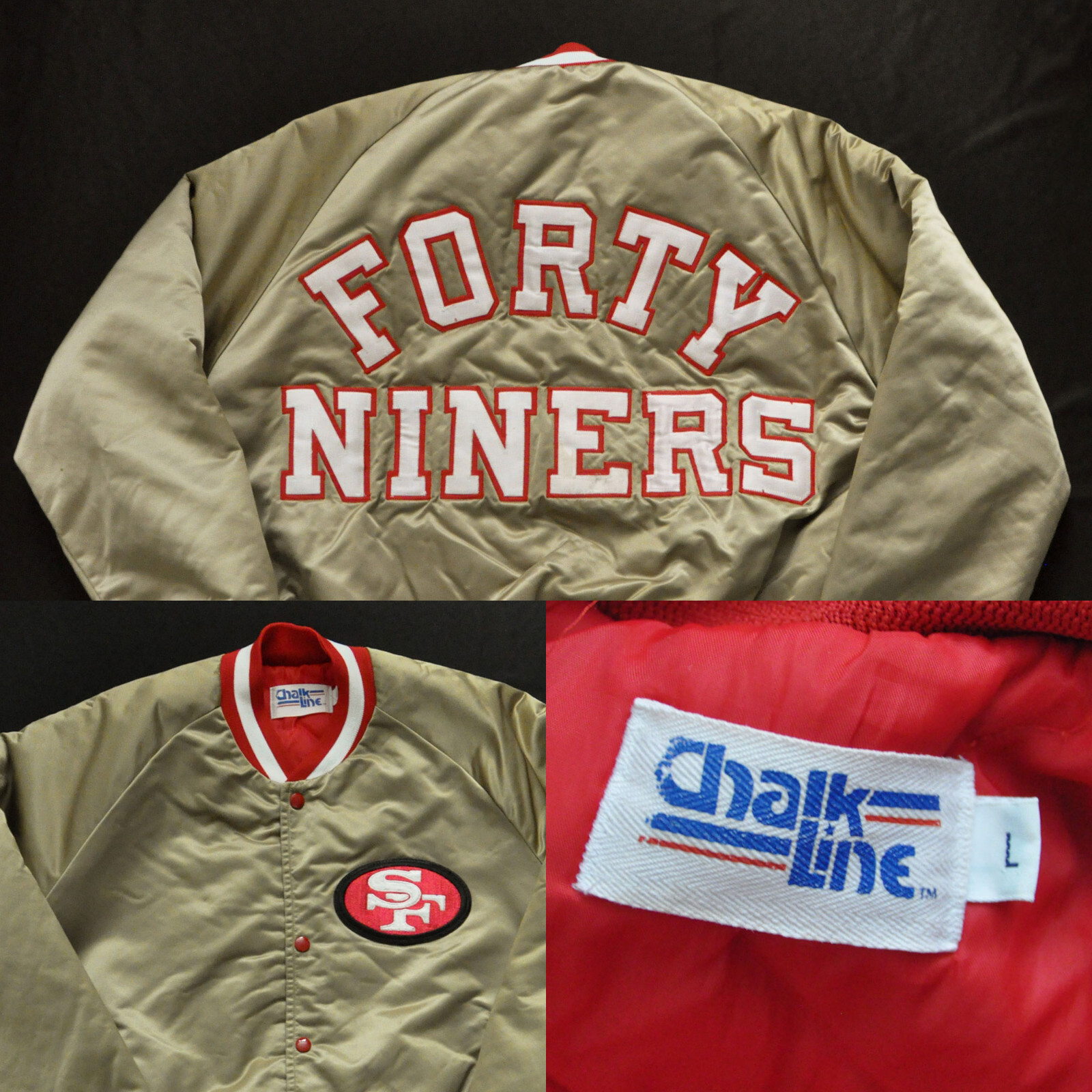 San Francisco 49ers Chalkline Jacket Satin Forty Niners San Francisco 49ers Chalkline Jacket Satin Forty Niners