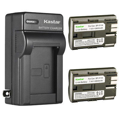 Kastar Battery Wall Charger for Canon BP511 BP511A Canon ZR50 ZR50MC ZR60 ZR85MC