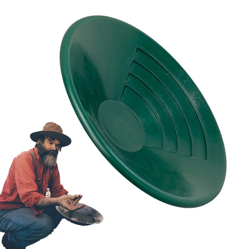 10" Green Plastic Gold Pan Nu-gget Mining Dredging Prospecting River Panning