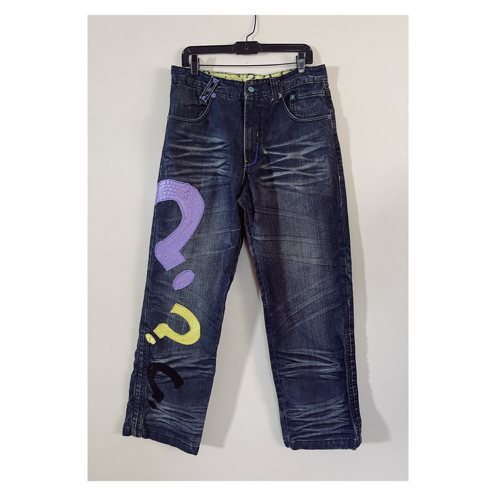 Levi's バッドマン　デニム Lot 29 Embroidered Riddler Jeans Sz 34x31 DC Comics Rare