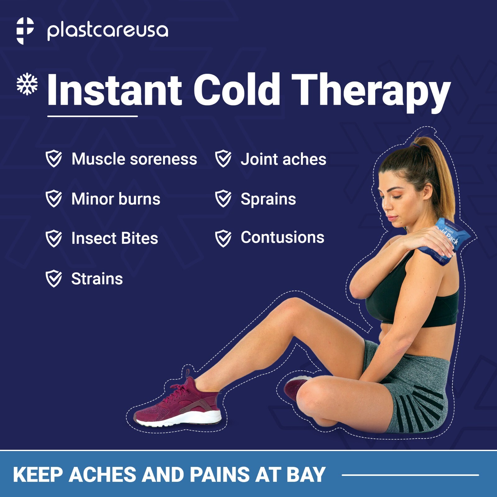 100 5" x 6" Cold Packs Disposable for Injuries Pain Aid Dental