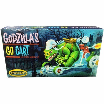 Polar Lights Plastic Model Kit Skill 2 Godzilla's Go Cart Colorful Decal Artwork