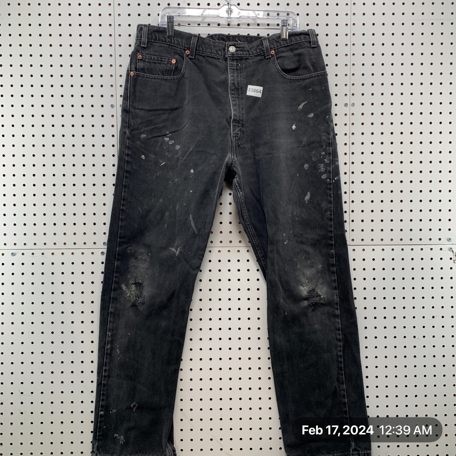 Vintage 90s Levi's 505 Black Denim Jeans Mens FITS Size 38x31.5 Regular  Straight | eBay
