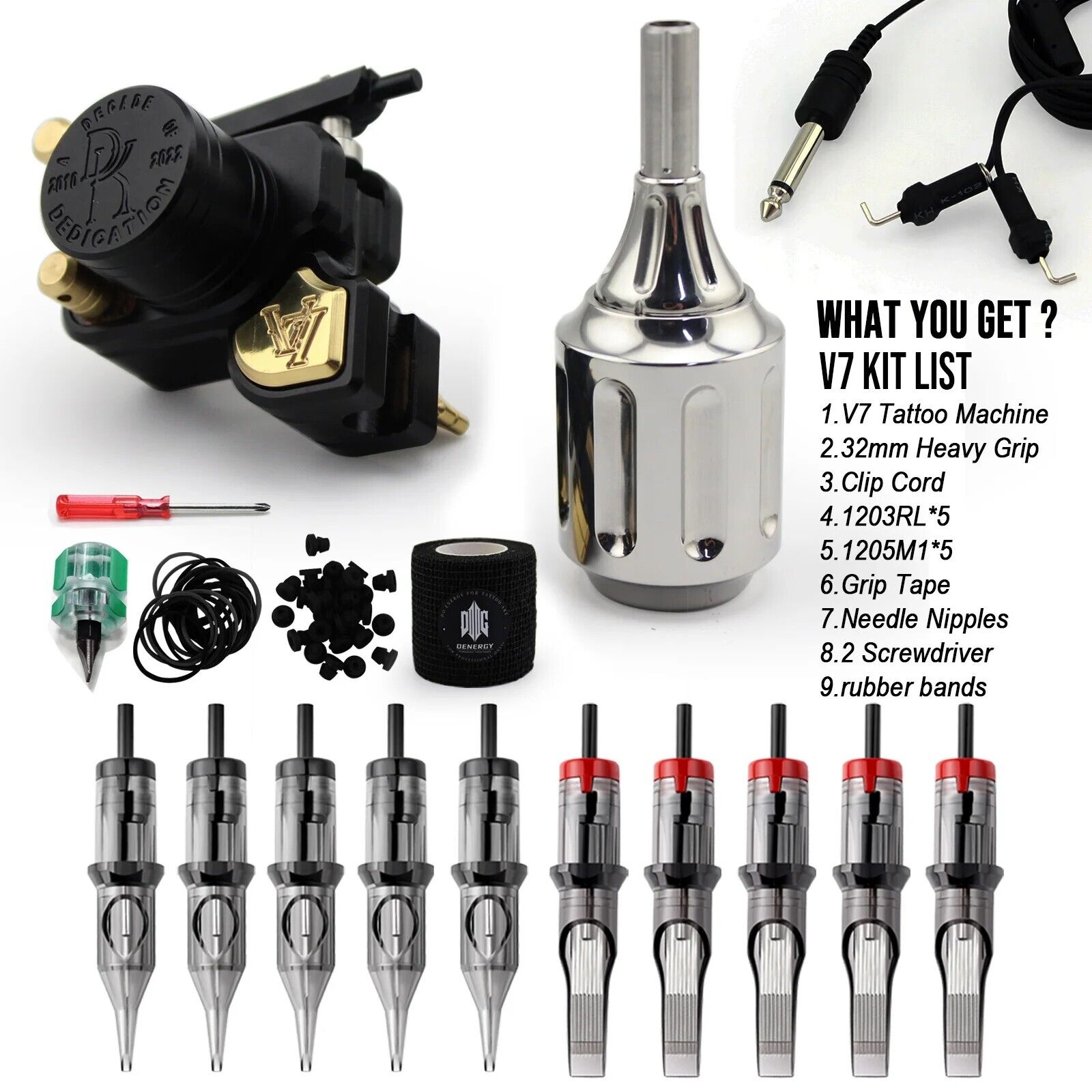 V7 DK Rotary Tattoo Machine with 316L Stainless Steel V7 DK Rotary Tattoo Machine with 316L Stainless Steel