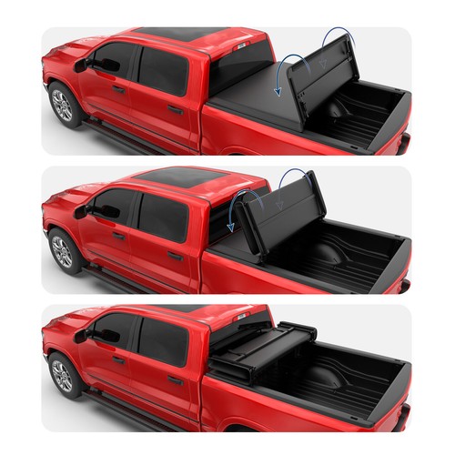 6,4-футовый трехстворчатый чехол для грузового автомобиля Подходит для 02-22 Dodge Ram 1500 2500 3500