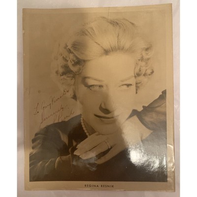 Regina Resnik INSCRIBED PHOTO / Lobby Card SIGNED 8 x 10