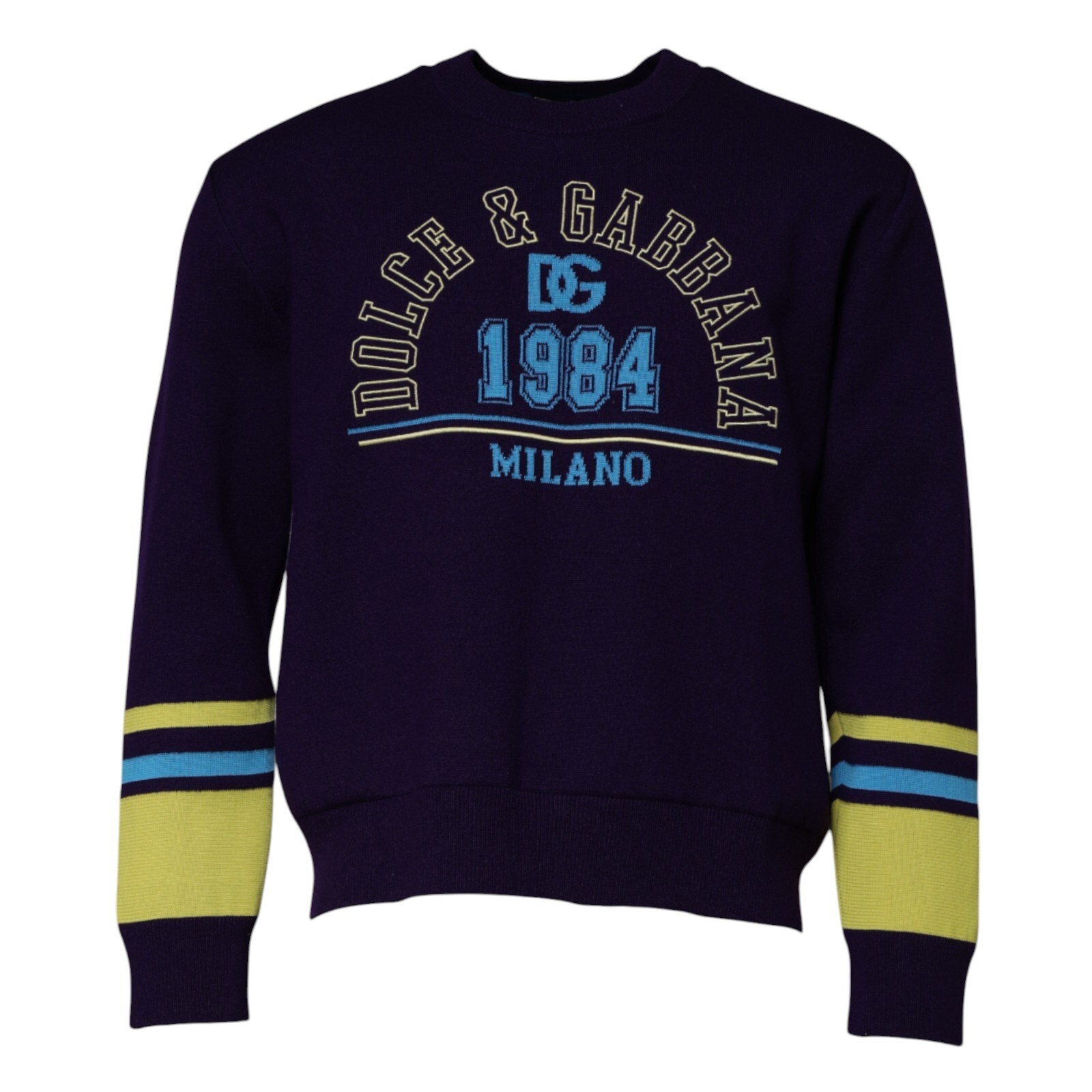 DOLCE & GABBANA Sweater Blue 1984 Milano CrewNeck Sweatshirt