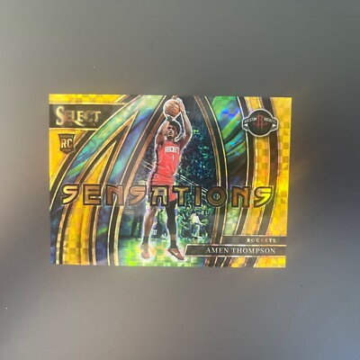 2023 Select Sensations GOLD Amen Thompson /10 TRUE GOLD Rookie RC #274 Rockets