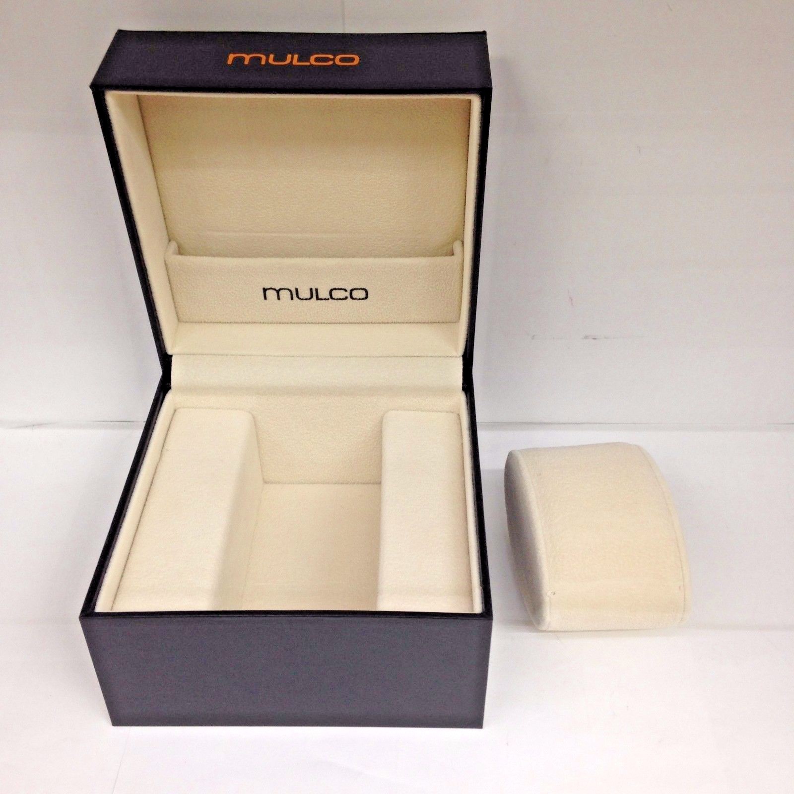 MULCO Authentic Black Watch Box Case with Pillow Holder 