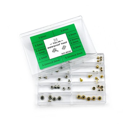 50Pcs 3.0-5.0mm Multi-Size Assorted Watch Crown Watchmaker Repair Kit No. 8030 B