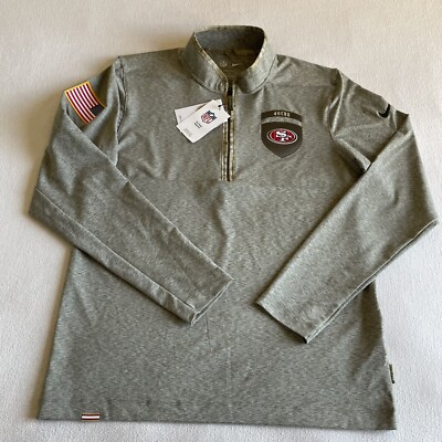 Nike Salute To Service Dri Fit San Francisco 49ers 1/4 Zip Men Medium Olive